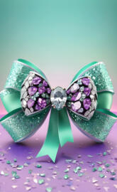 Minnie mouse bow with glittering diamonds