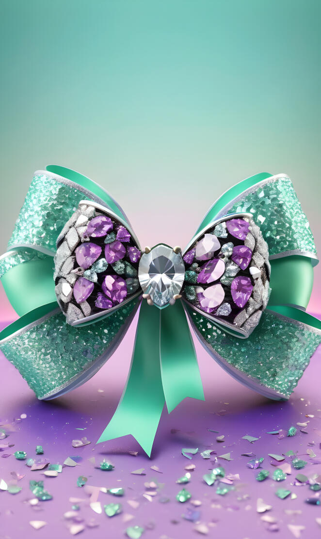 Minnie mouse bow with glittering diamonds