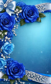 blue rose border