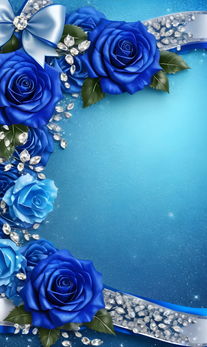 blue rose border