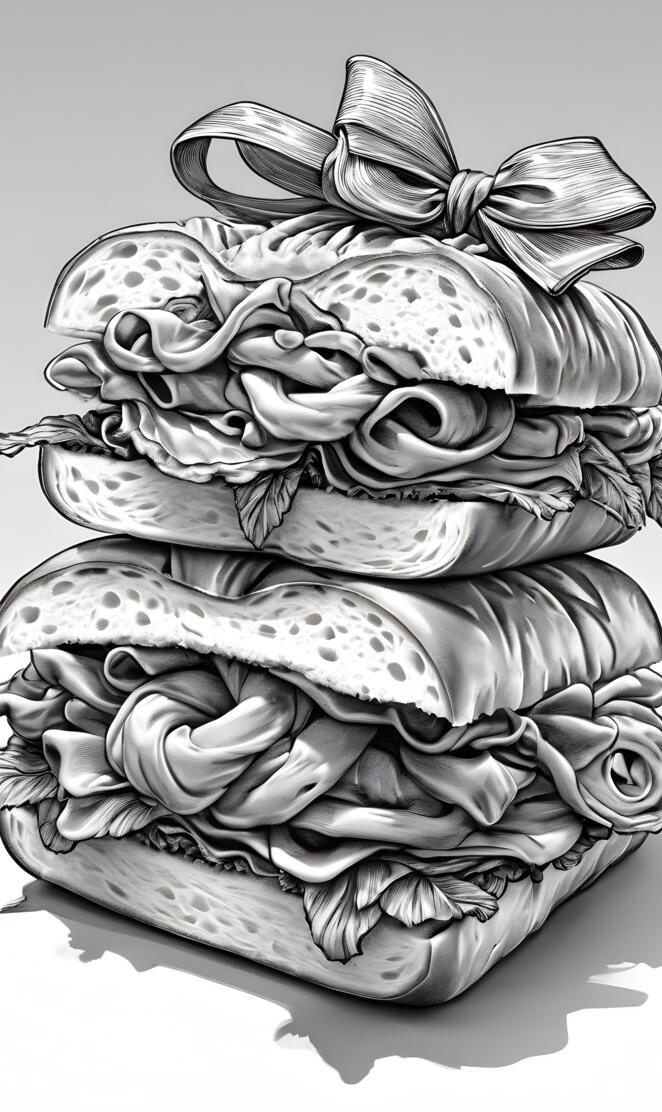 Original Conté Ribbons and Sandwiches Toronto School of Art- Delan_HTU