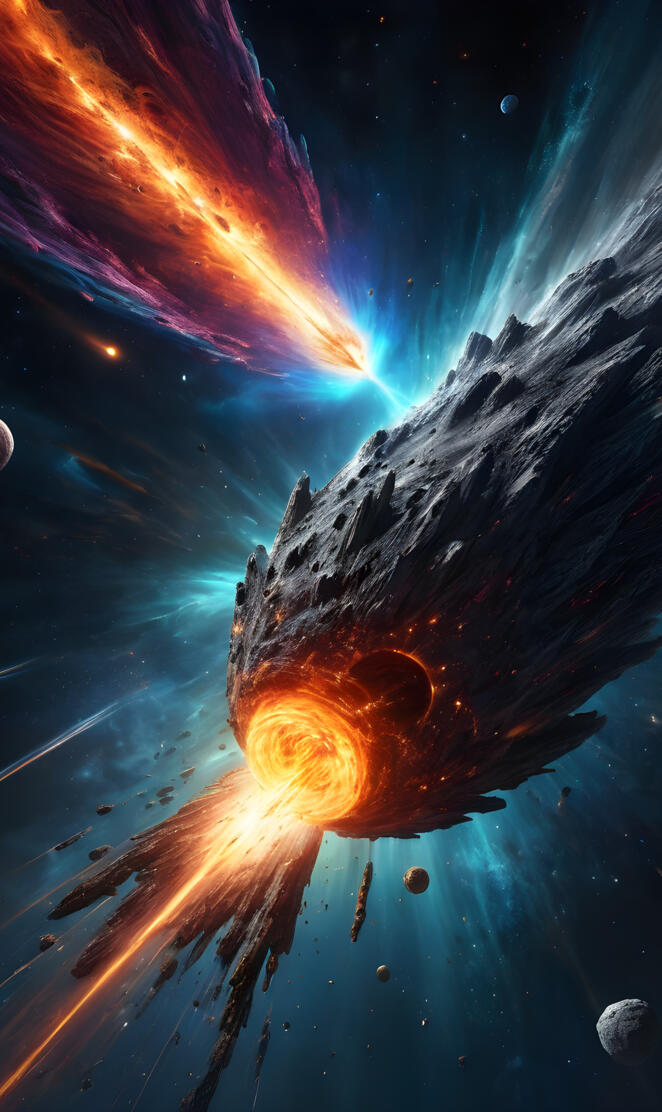 comet hits blackhole