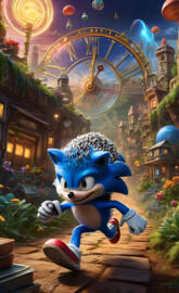 Sonic the hedgehog in a time warp
