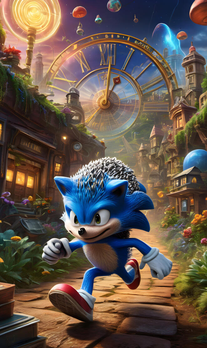 Sonic the hedgehog in a time warp