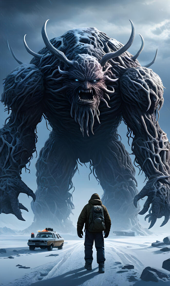 Giant Warped Monster in the Arctic