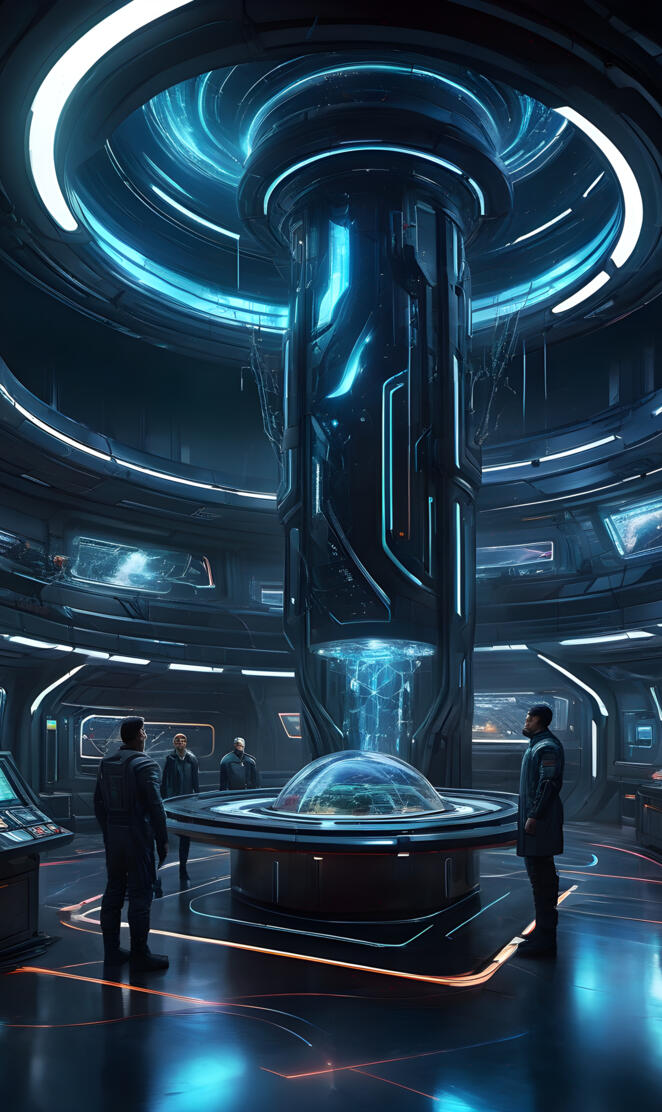 Futuristic laboratory