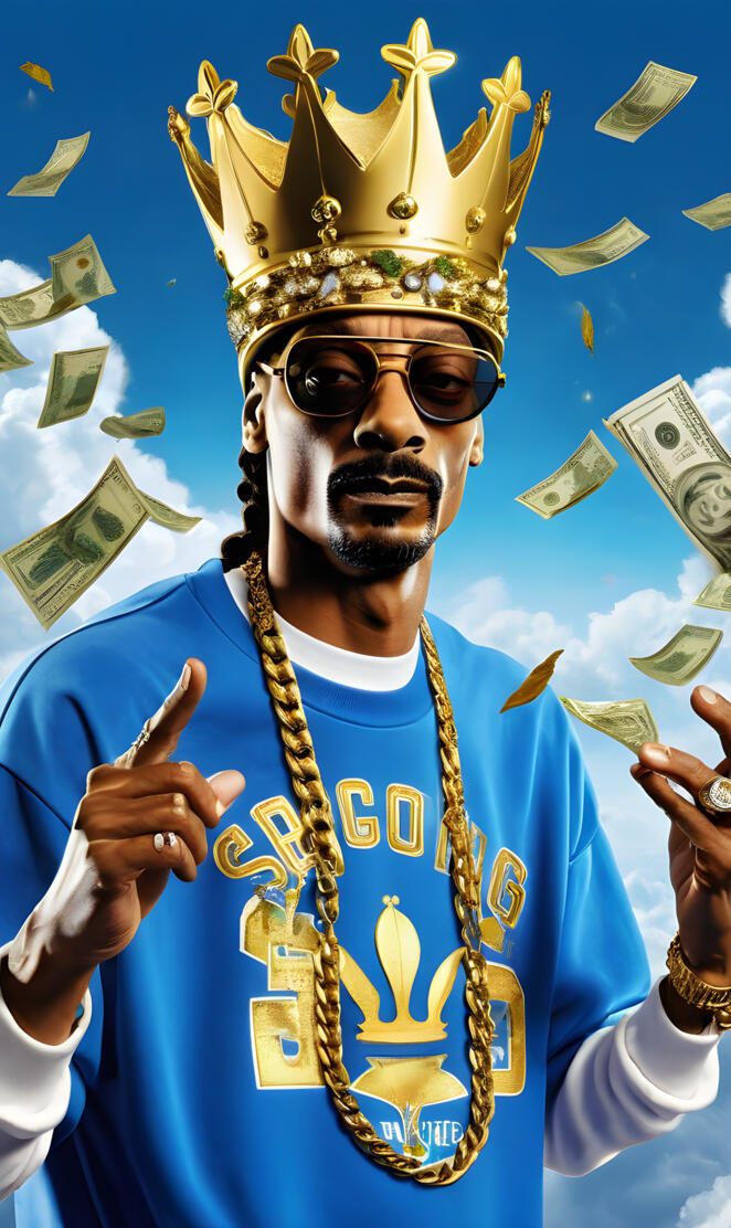 Snoop Dogg wearing a crown