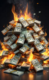 Tax money on fire