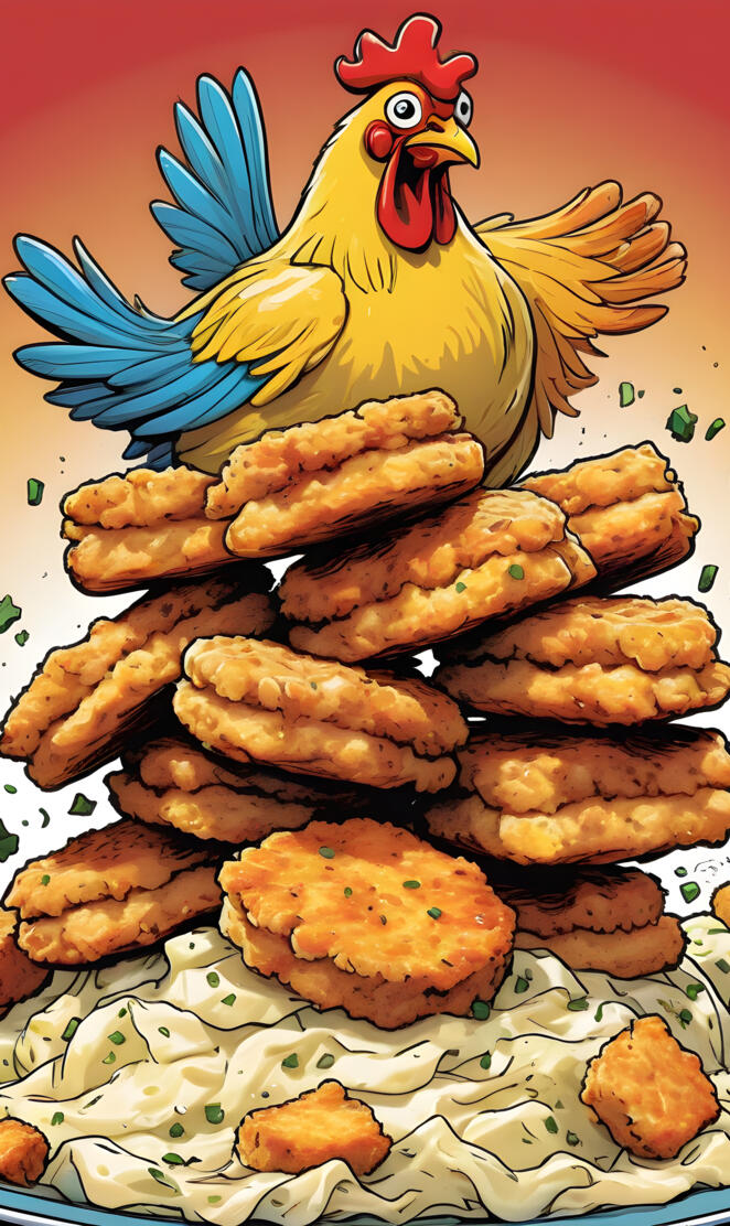 pile of chicken nuggets