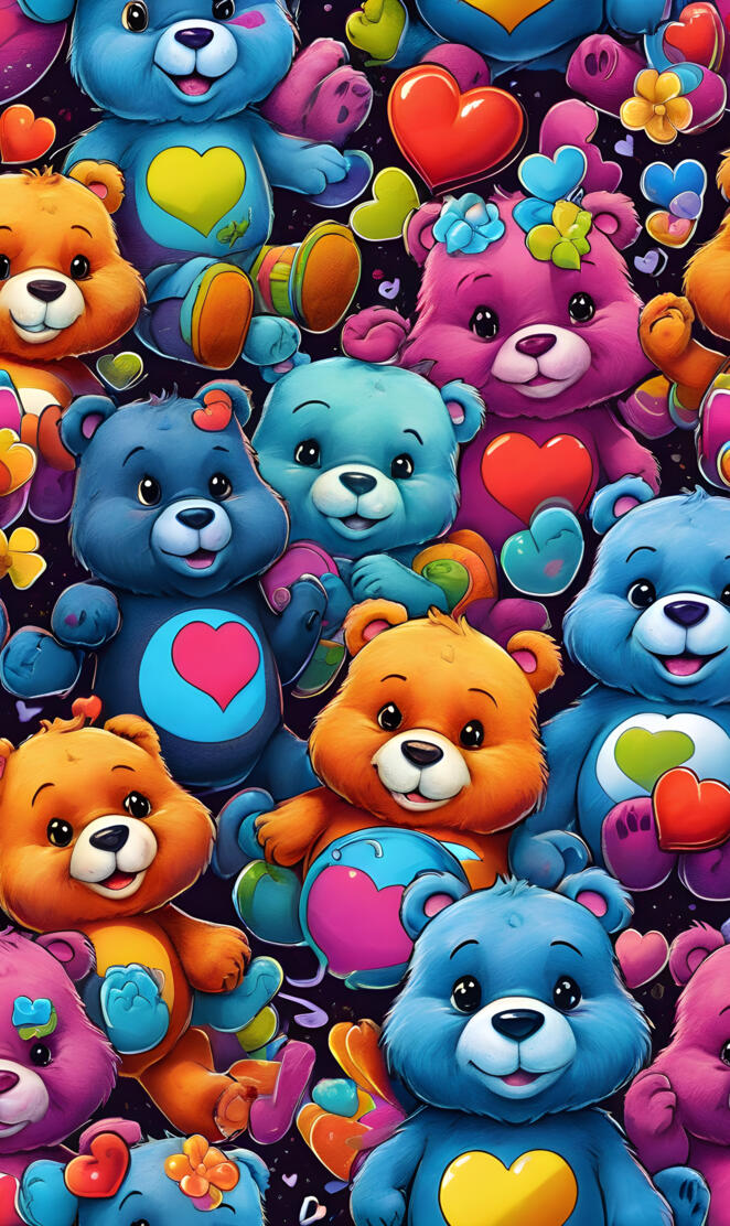 Care bears pile
