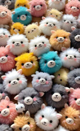 a group of stuffed animals