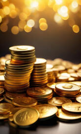 a pile of coins money magnet