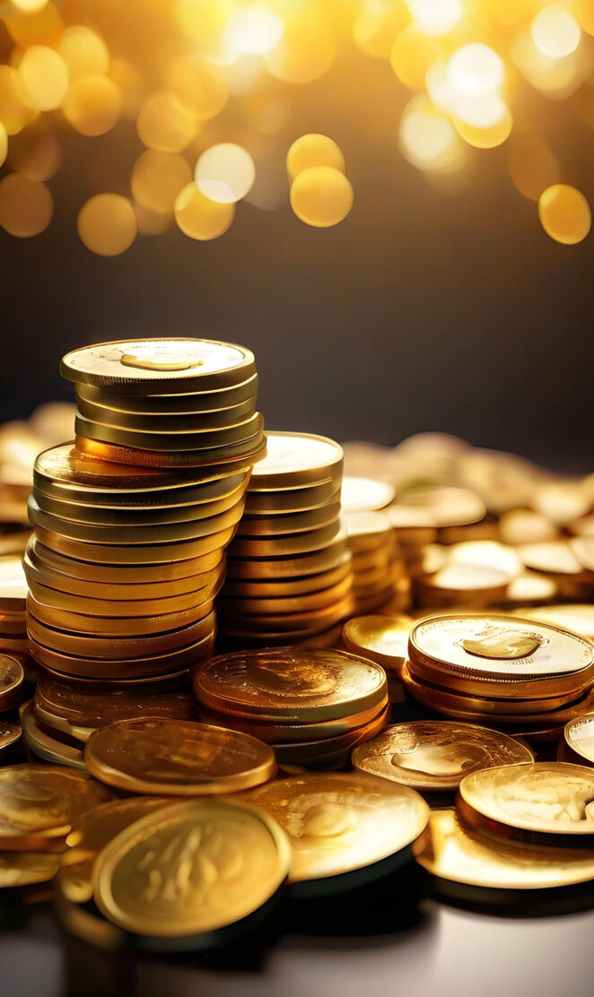 a pile of coins money magnet