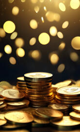 a pile of coins money magnet