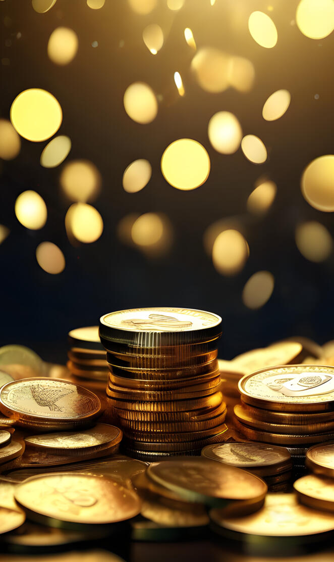 a pile of coins money magnet