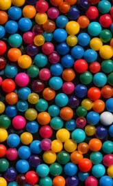 a large pile of candy