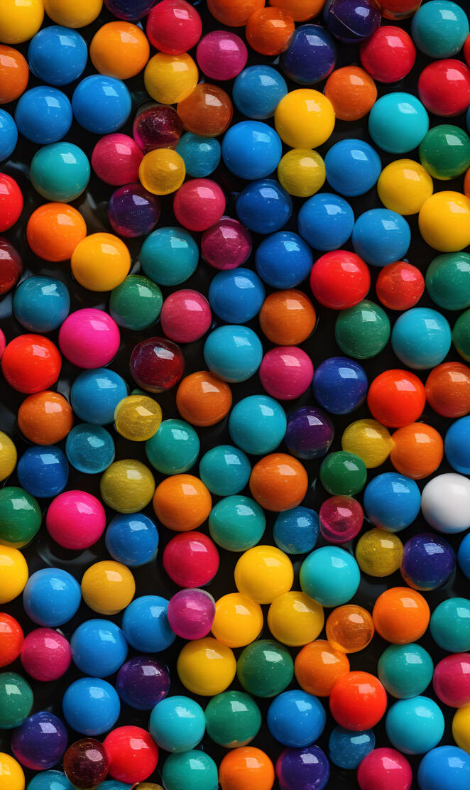 a large pile of candy