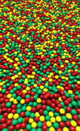 a large pile of candy