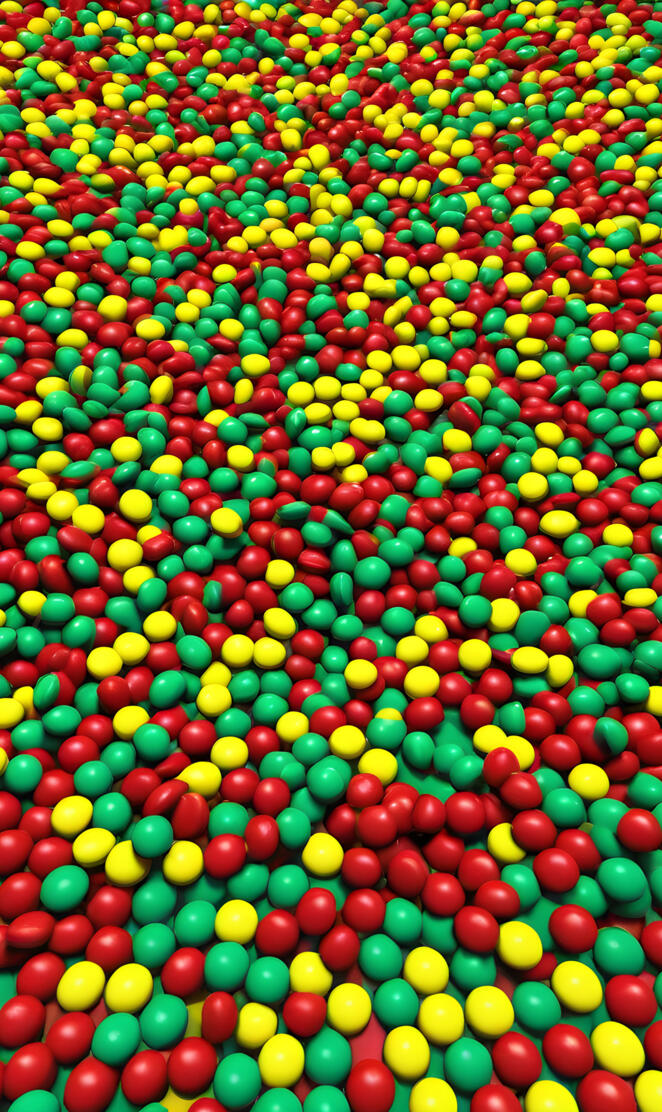 a large pile of candy