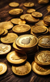 a pile of coins money magnet