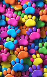 a pile of multicolored candy