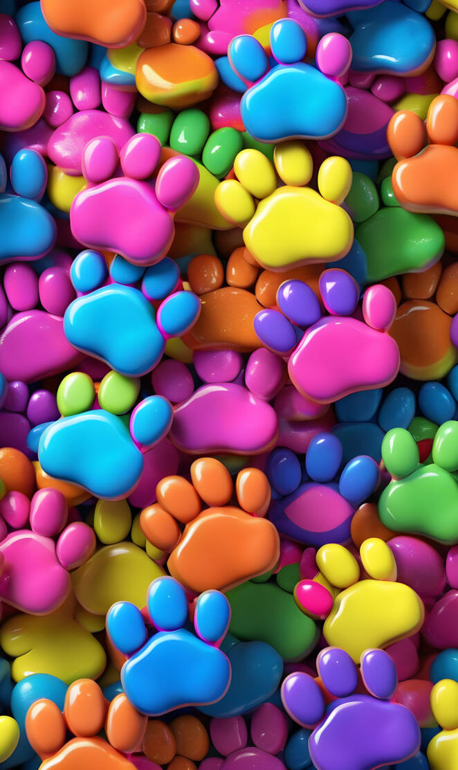 a pile of multicolored candy
