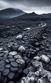a large pile of rocks