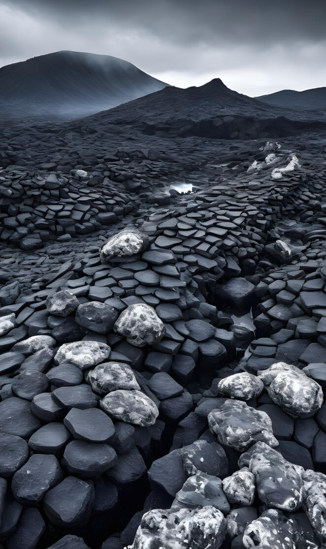 a large pile of rocks