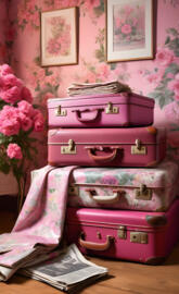 Suitcases pink