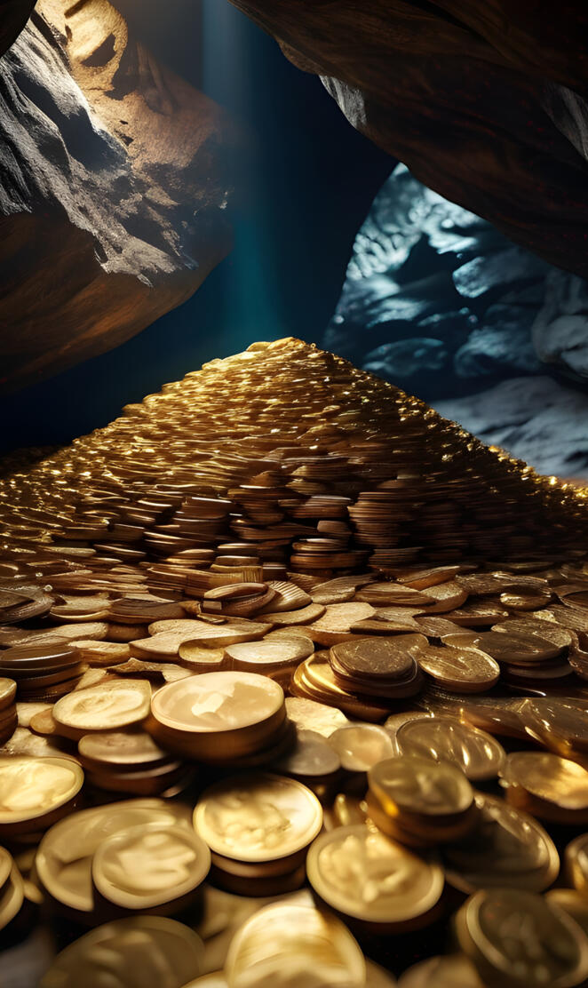 a pile of coins money magnet