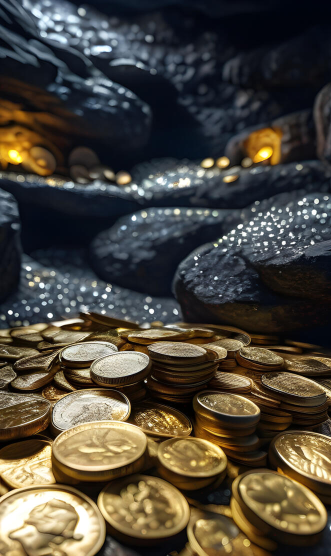 a pile of coins money magnet