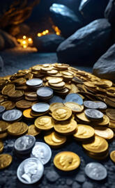 a pile of coins money magnet