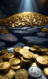 a pile of coins money magnet