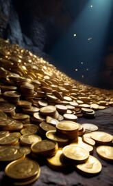 a pile of coins money magnet