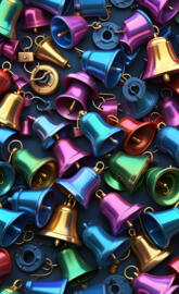 a pile of different colored bullets