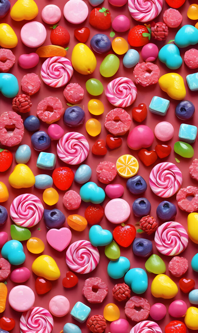 a pile of colorful jelly beans