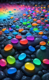 a close up of a pile of candy