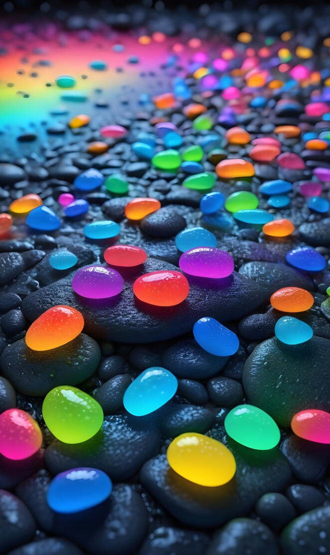 a close up of a pile of candy