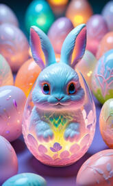 a small animal in a pile of candy