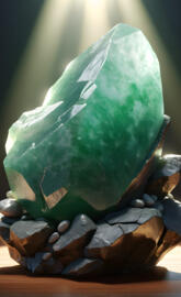 a green leaf on a pile of coins