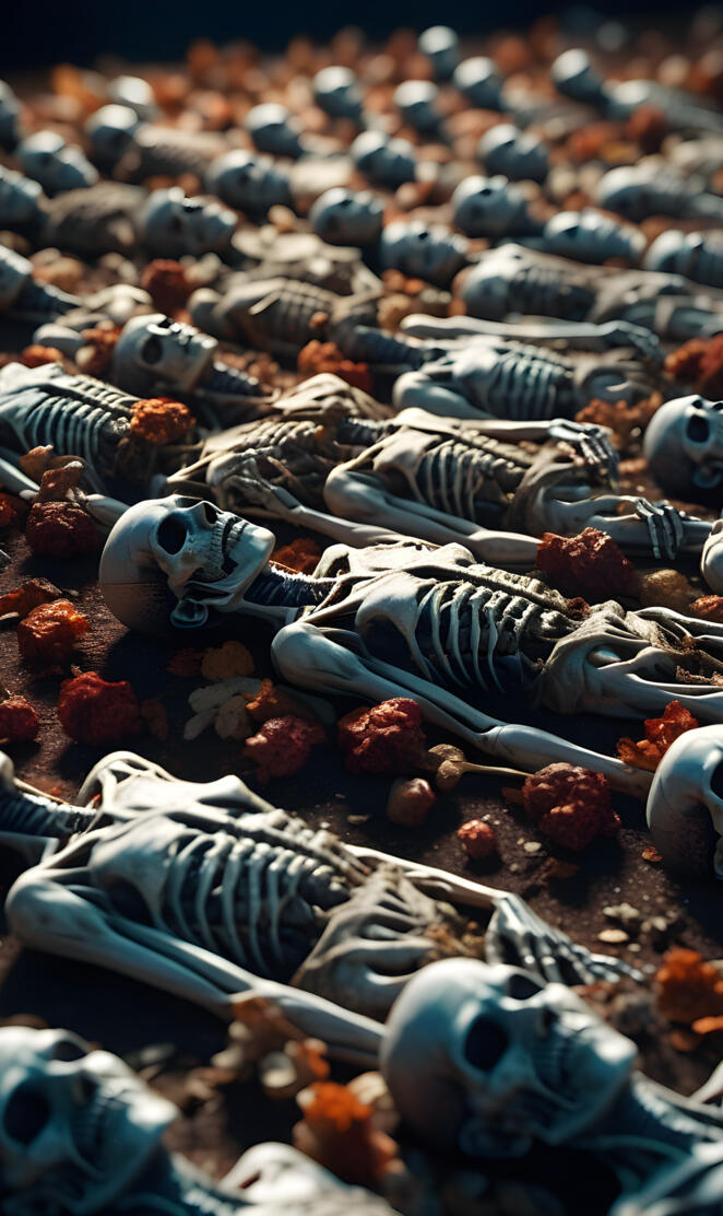 a pile of blue and white sea shells