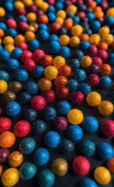 art, balls, rainbow, abstract, a pile of colorful rocks