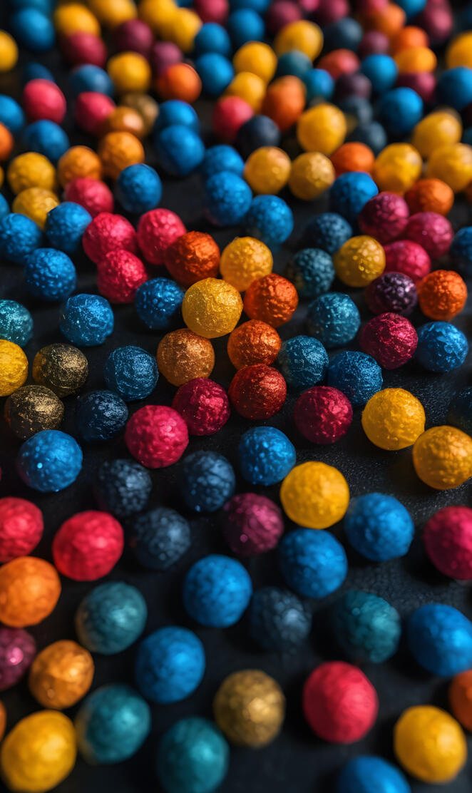 art, balls, rainbow, abstract, a pile of colorful rocks