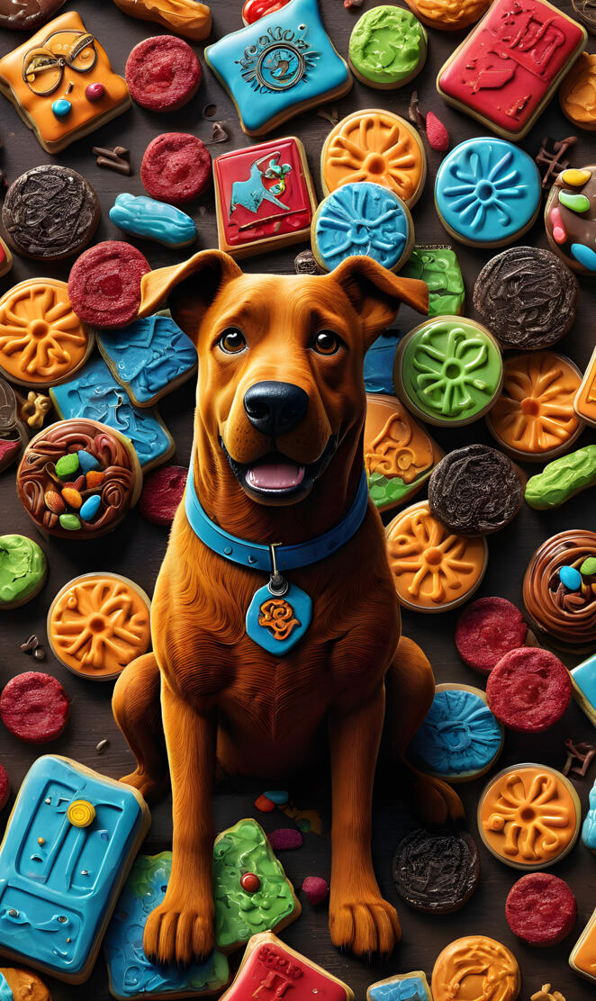 a dog sitting on a carpet with a pile of poker chips