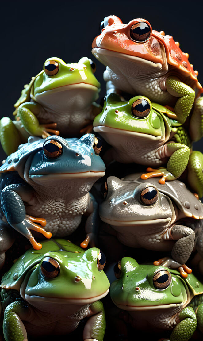 a group of toads