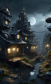 Swamp hood stacked houses