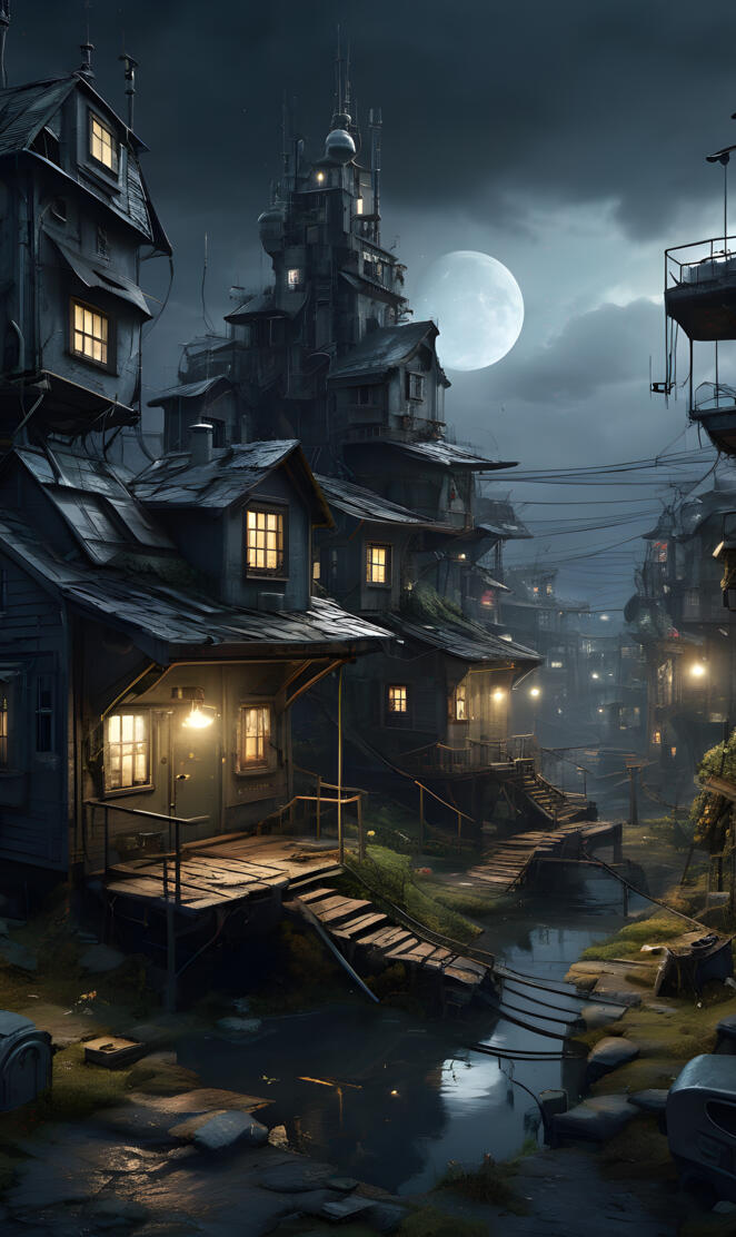 Swamp hood stacked houses