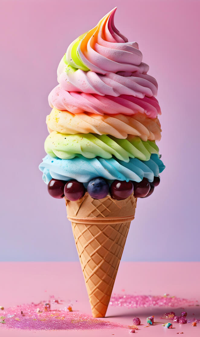 a stack of ice cream cones