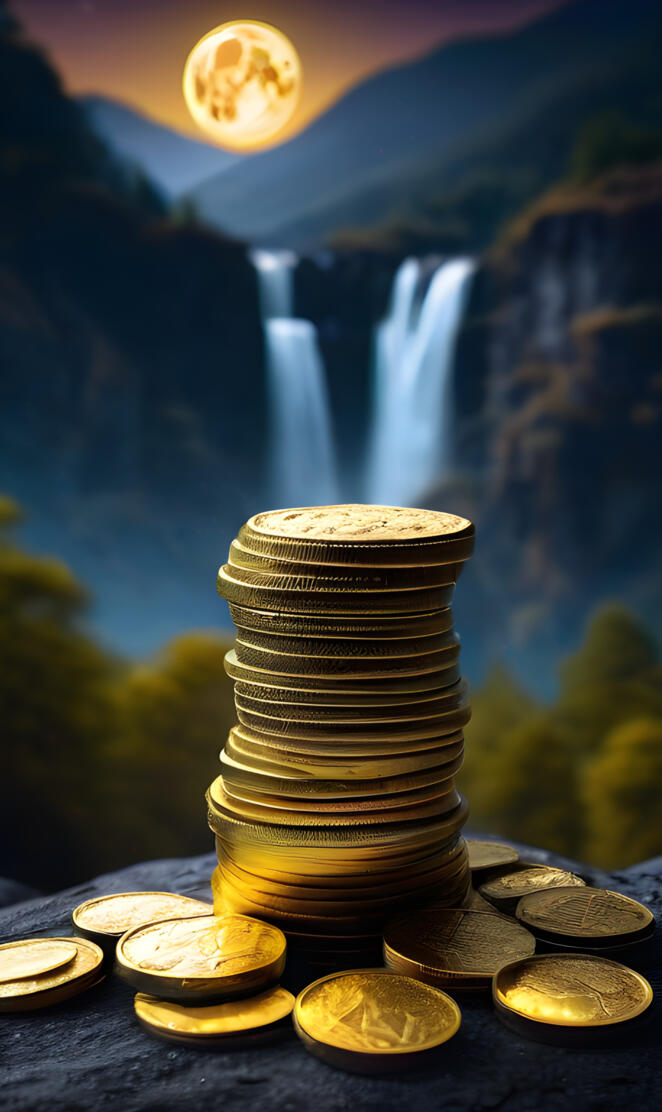 a stack of coins money magnet