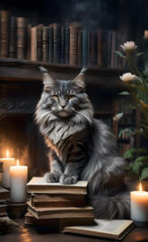 Maine C**n Library Cat